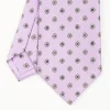 Lilac Sartorial Classic Silk Tie - Large Flower Pattern