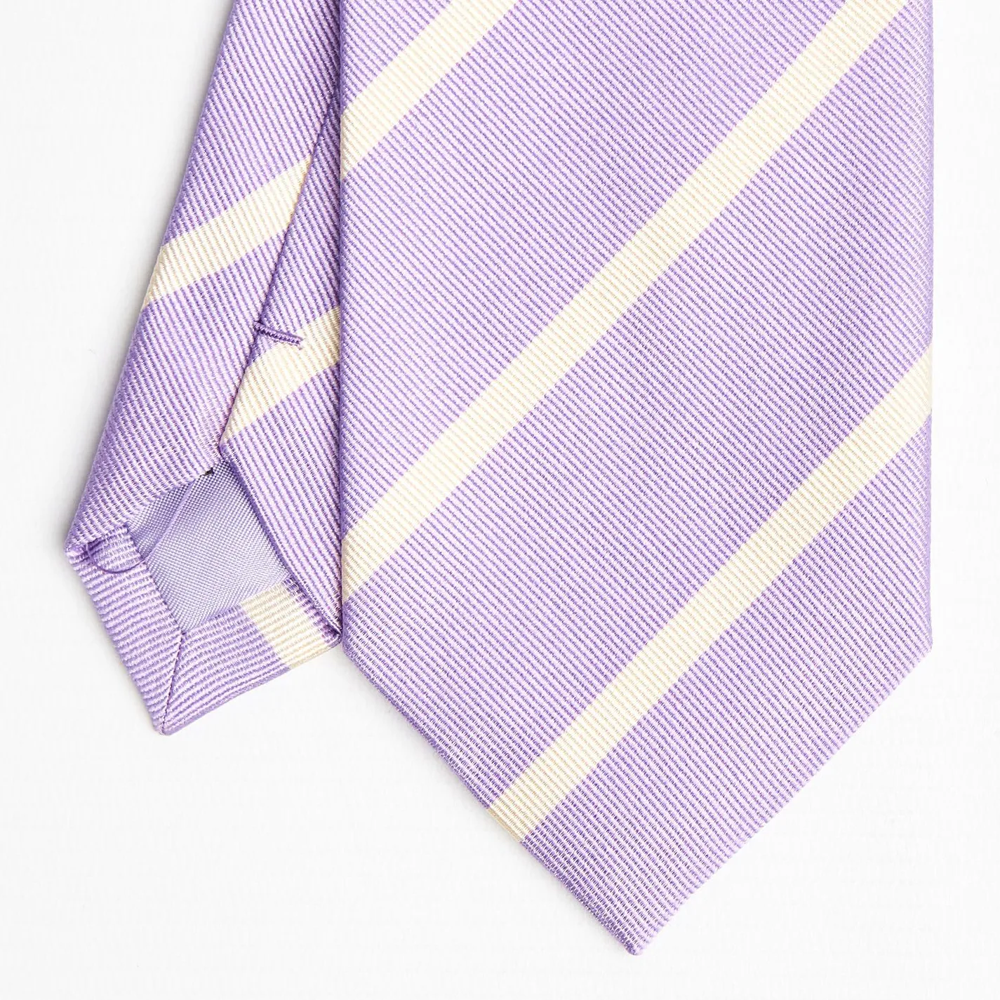 Lilac Sartorial Striped Silk Tie