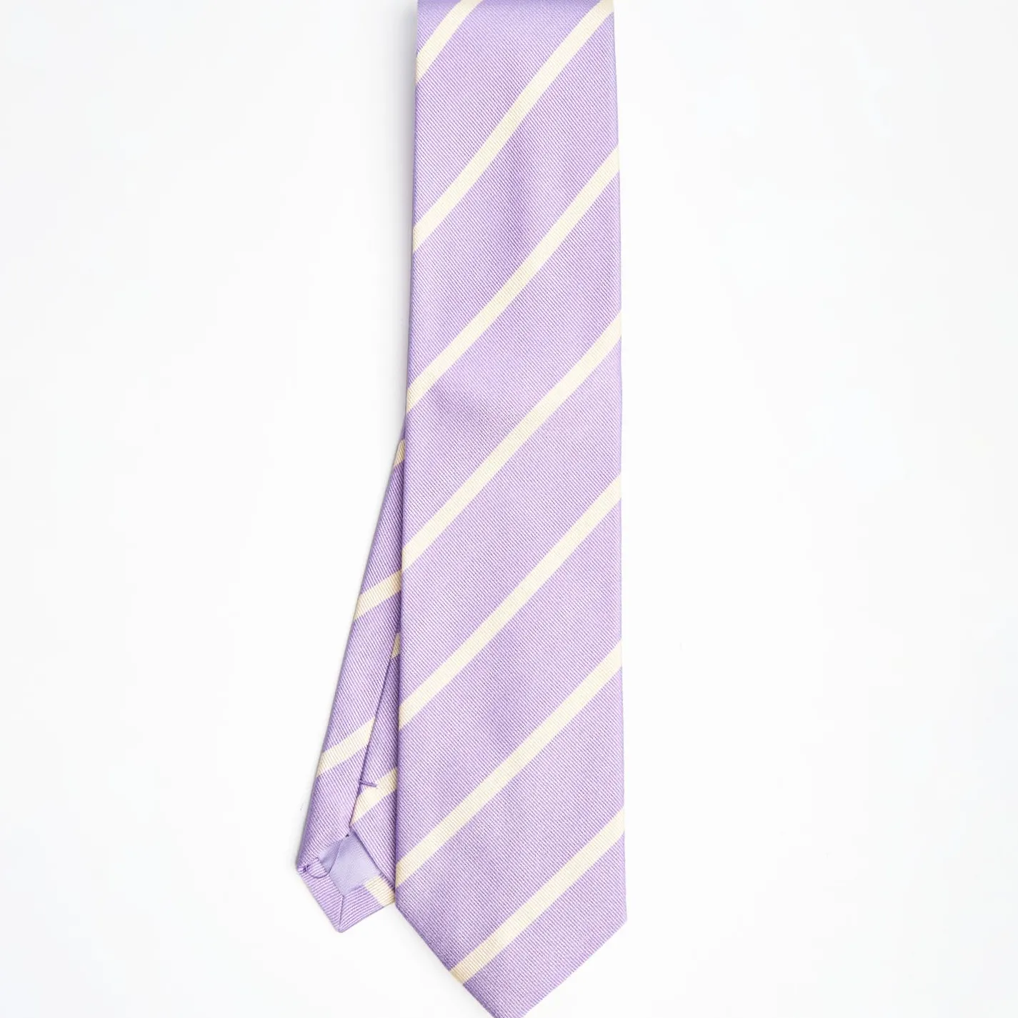 Lilac Sartorial Striped Silk Tie