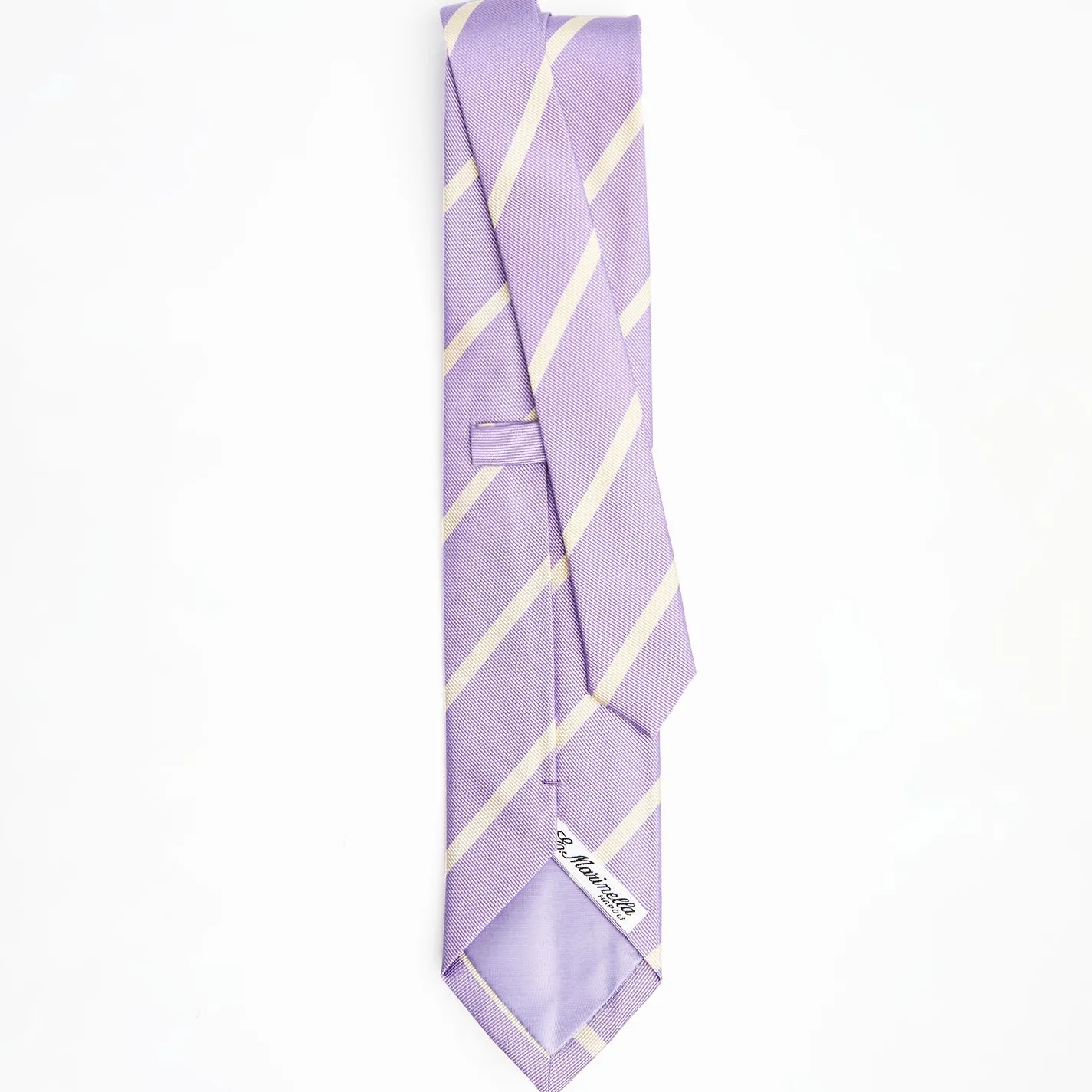 Lilac Sartorial Striped Silk Tie