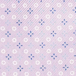 Lilac Silk Ascot Tie - Small Flower Designs