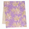 Liliac And Beige Wool And Silk Scarf