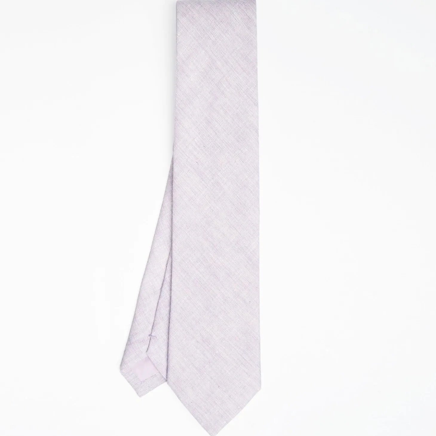 Liliac Sartorial Linen And Cotton Tie Solid Color