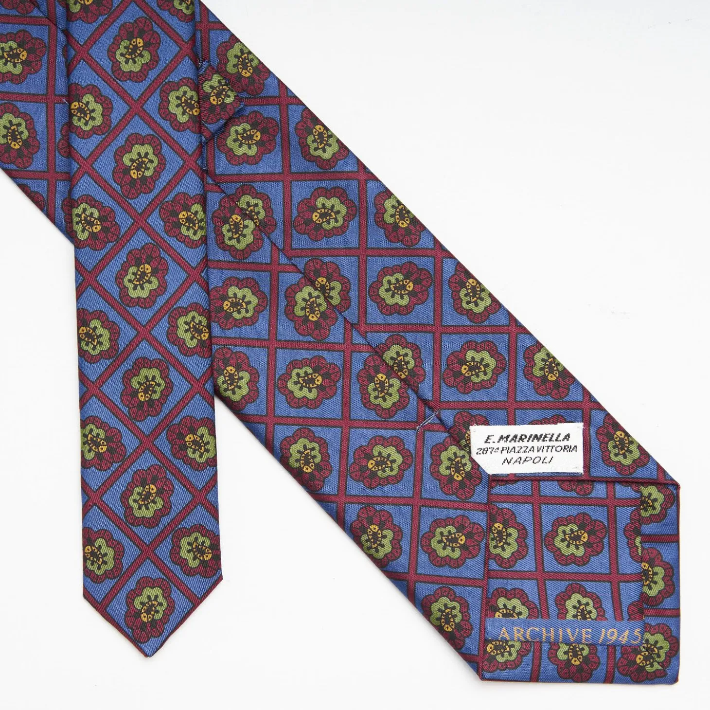 Mid Blue Archivio Collection Silk Tie 1945-05