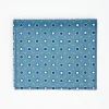 Mid Blue Small Wallet In Silk And Leather