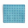 Mid Blue Small Wallet In Silk And Leather