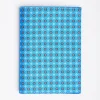 Mid Blue Vertical Wallet In Silk And Leather