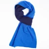 Midnight Blue And Blue Two-Tone Solid Cashmere Neck Warmer