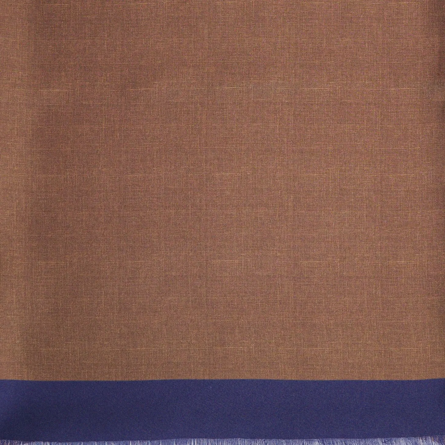 Midnight Blue And Brown Double Silk Scarf