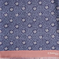 Midnight Blue And Pink Double Silk Scarf