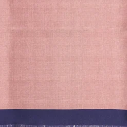 Midnight Blue And Pink Double Silk Scarf