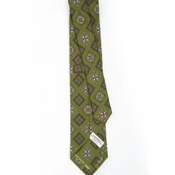Olive Green Archivio Collection Silk Tie 1988-06