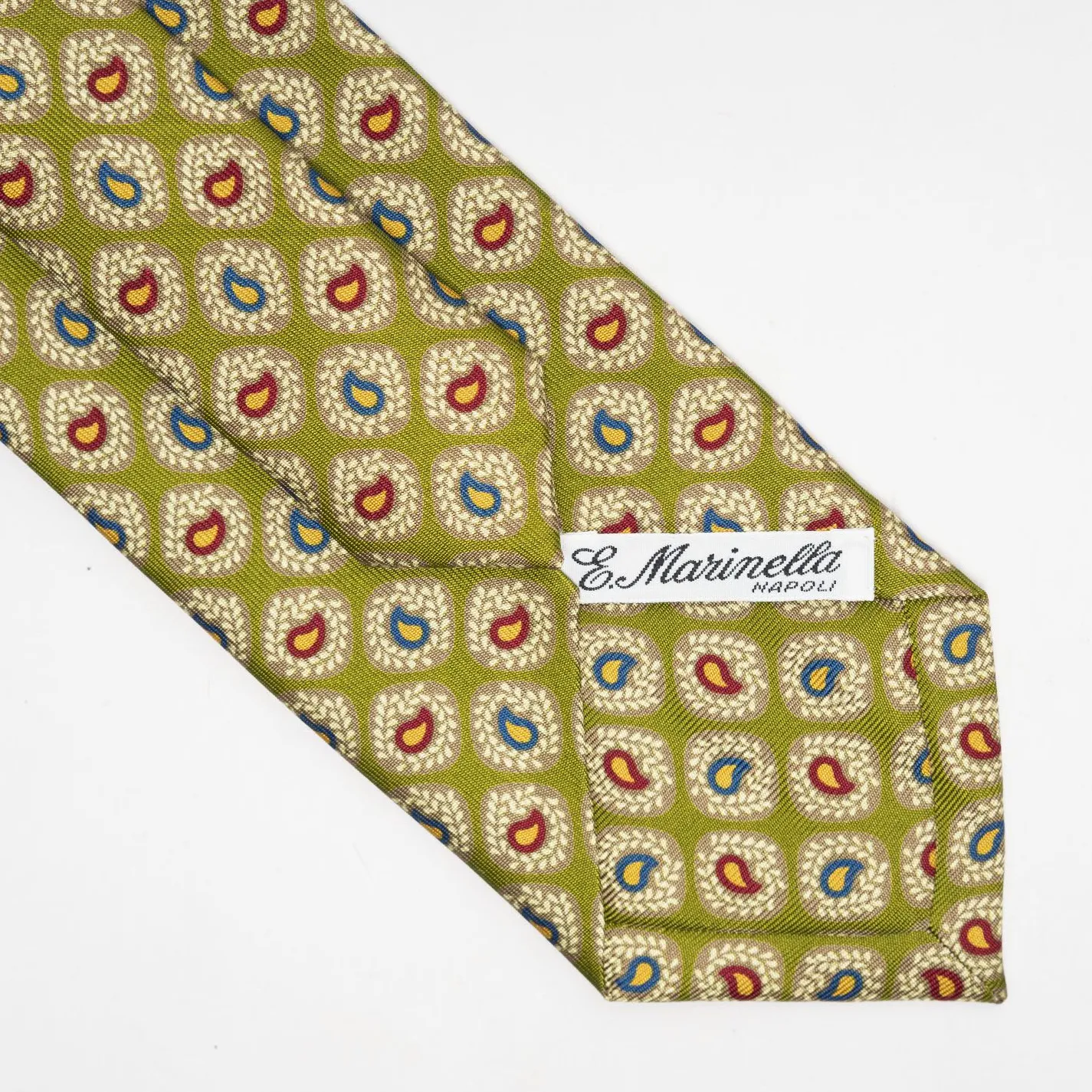 Olive Green Heritage Collection Silk Tie - Paisley Pattern