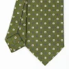 Olive Green Sartorial 7 Cm Tie - Small Flower Pattern