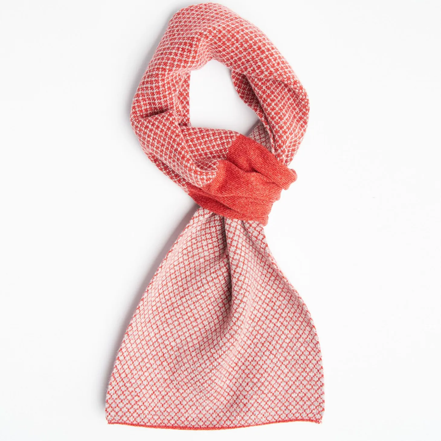 Orange And Beige Cashmere Neck Warmer