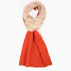 Orange And Beige Dots Cashmere Neck Warmer