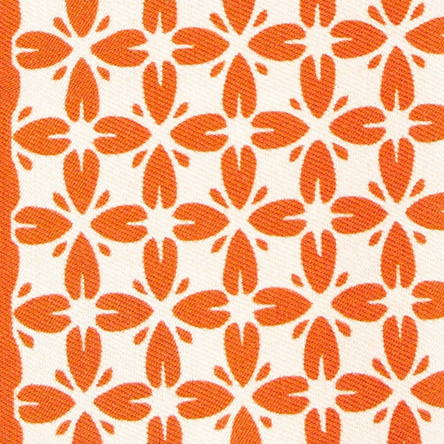 Orange And Beige Silk Twilly