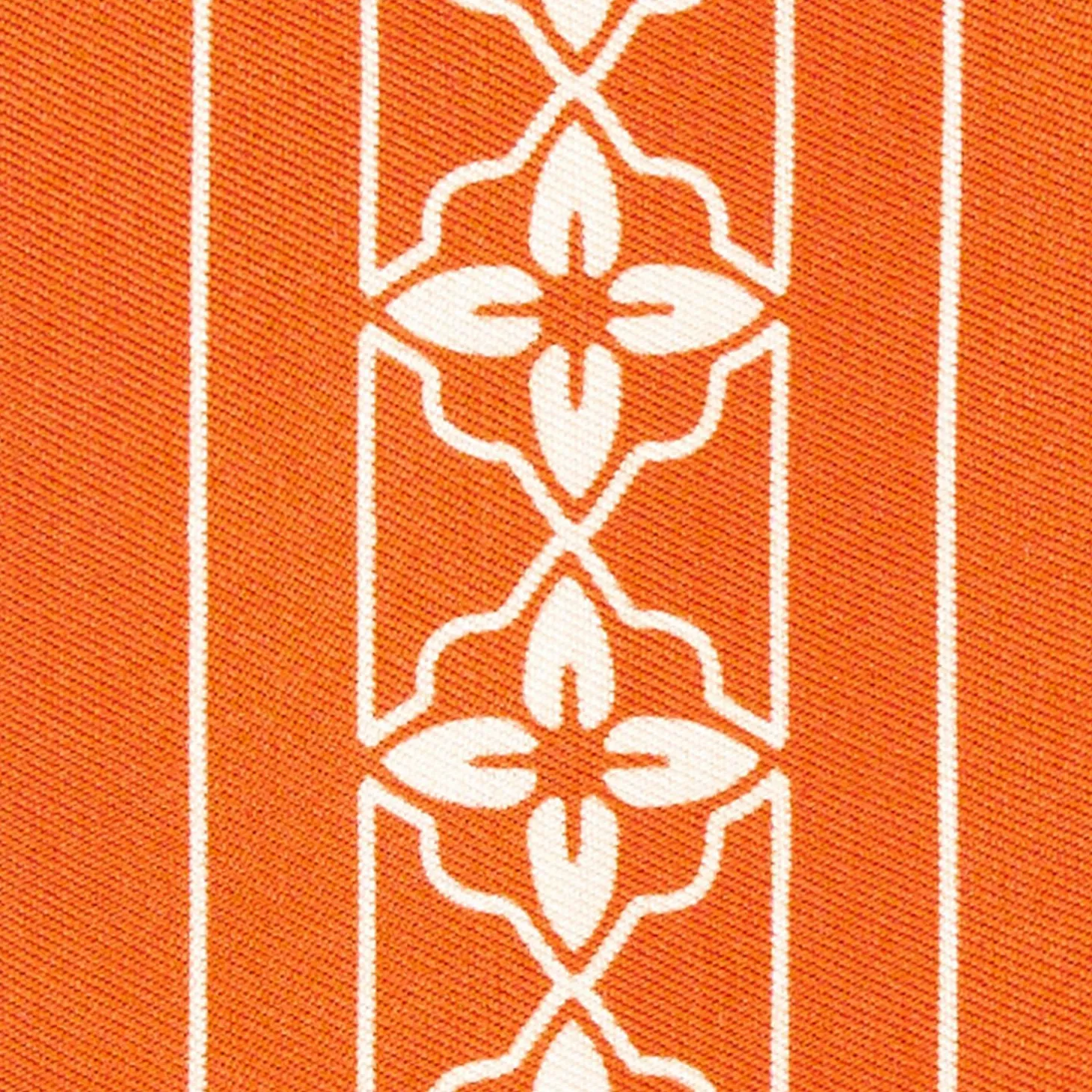 Orange And Beige Silk Twilly