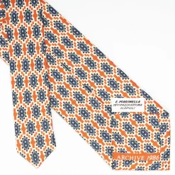 Orange Archivio Collection Silk Tie 1986-04