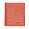 Orange Hammered Leather Small Wallet