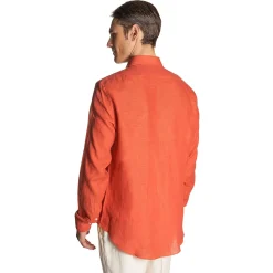 Orange Linen Shirt