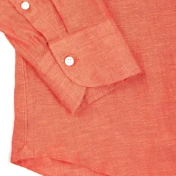 Orange Linen Shirt