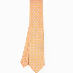 Orange Silk And Orange Fiber Tie