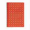 Orange Vertical Wallet In Silk And Leather