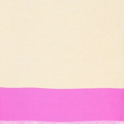 Pink And Beige Double Silk Scarf - Paisley Pattern