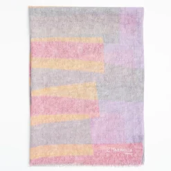 Pink And Gray Wool Stole