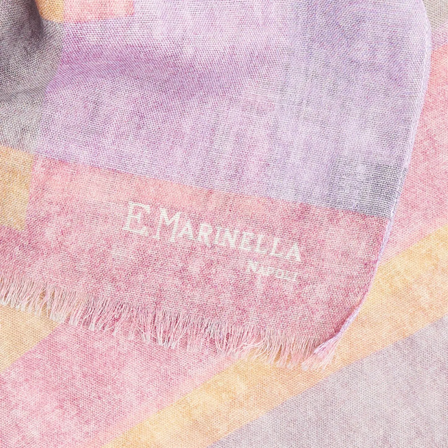 Pink And Gray Wool Stole
