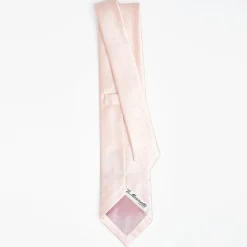 Pink Cerimonial Silk Satin Tie Polka Dot Pattern