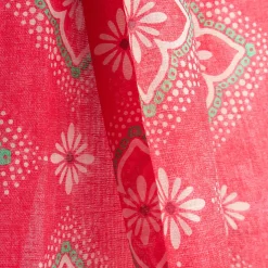 Pink Cotton And Linen Scarf