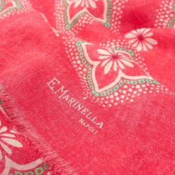 Pink Cotton And Linen Scarf