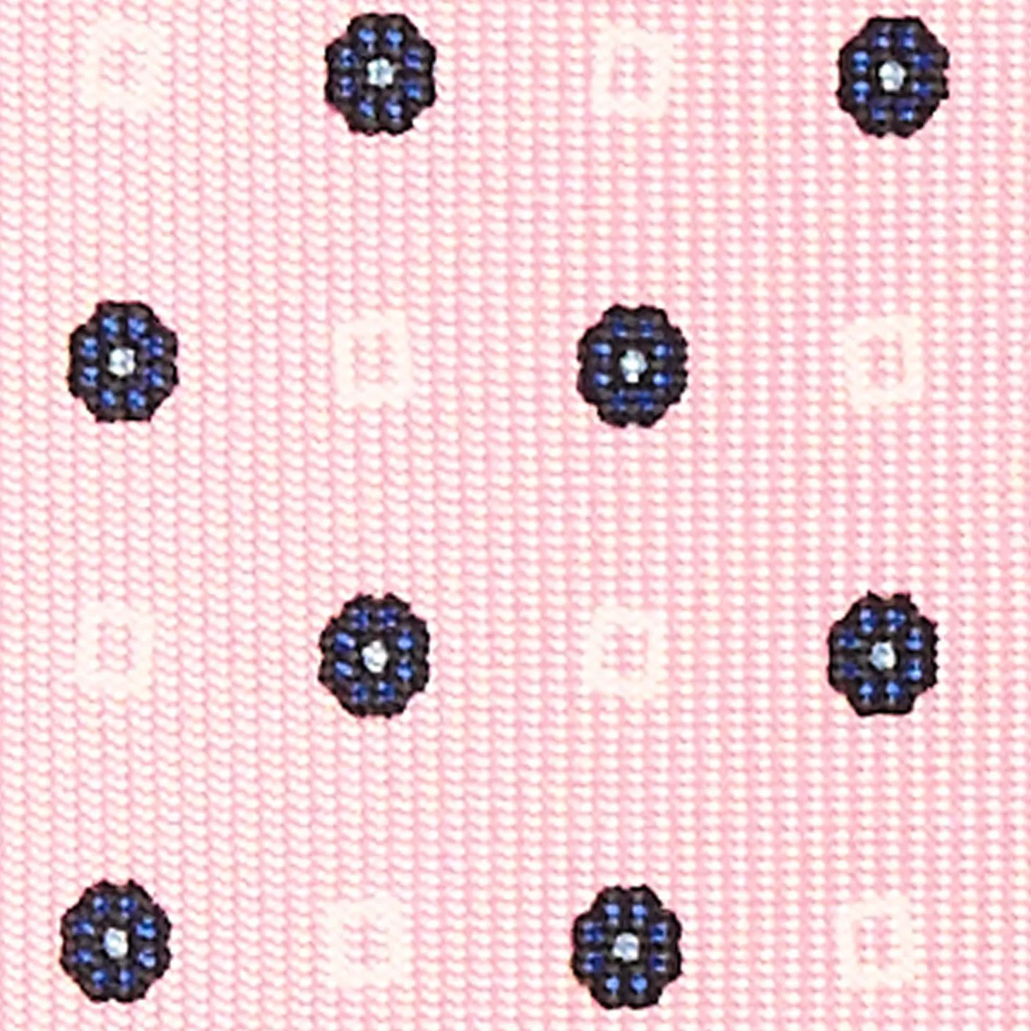 Pink 9 Fold Sartorial Silk Tie Small Flower Pattern