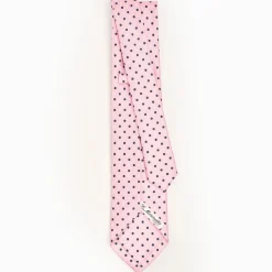 Pink 5 Fold Sartorial Silk Tie - Small Flower Pattern