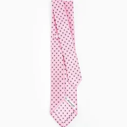 Pink 5 Fold Sartorial Silk Tie - Small Flower Pattern