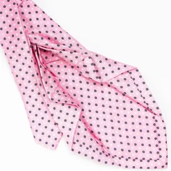 Pink 7 Fold Sartorial Silk Tie - Small Flower Pattern