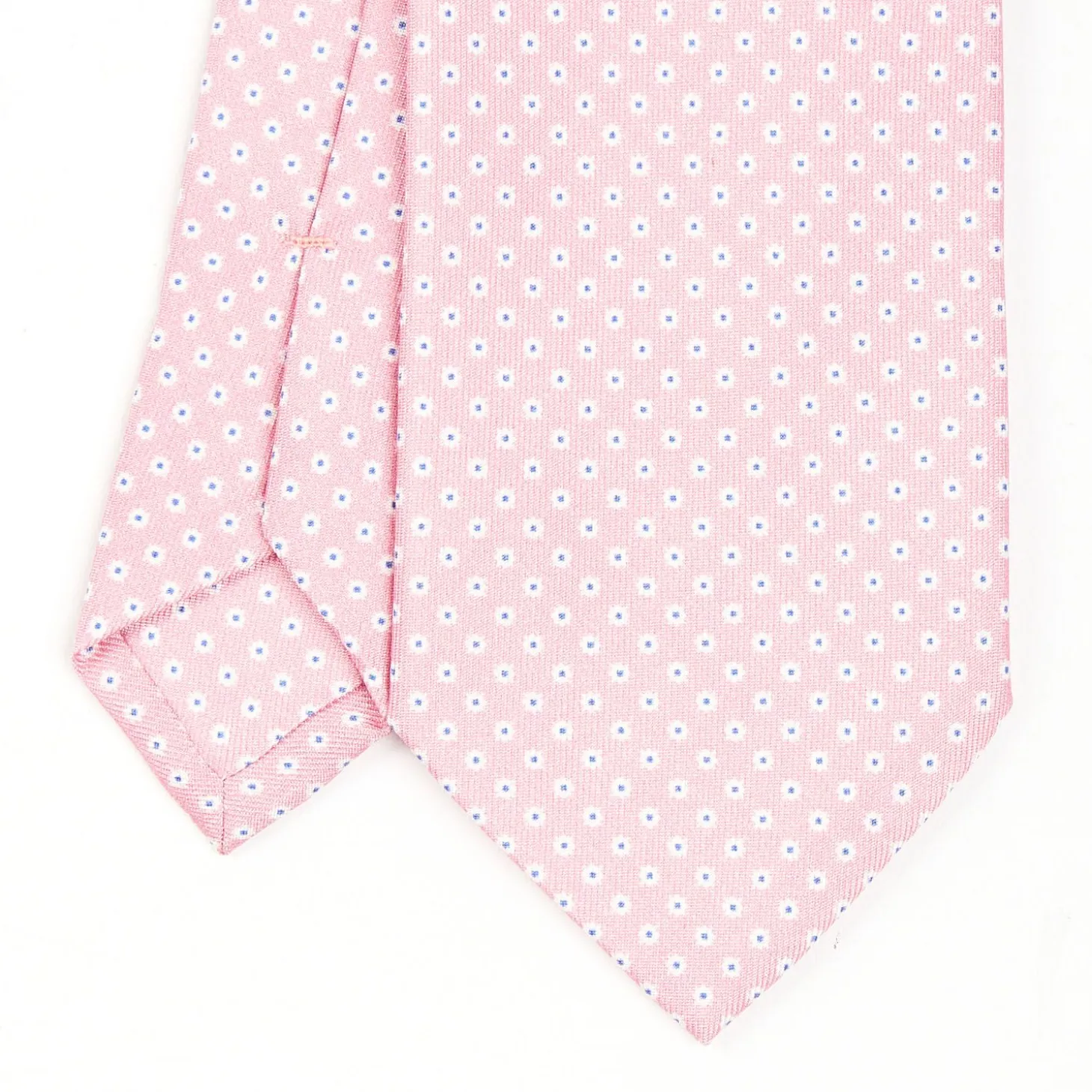 Pink Sartorial Classic Silk Tie - Small Flower Pattern