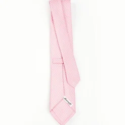 Pink Sartorial Classic Silk Tie - Small Flower Pattern