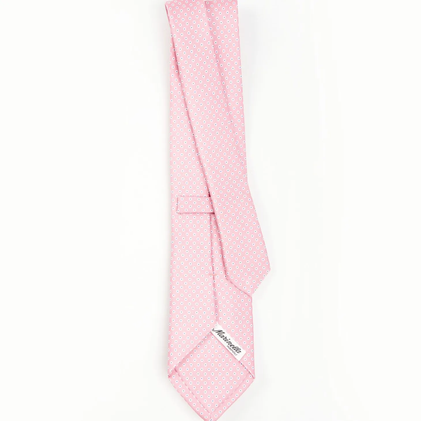 Pink Sartorial Classic Silk Tie - Small Flower Pattern