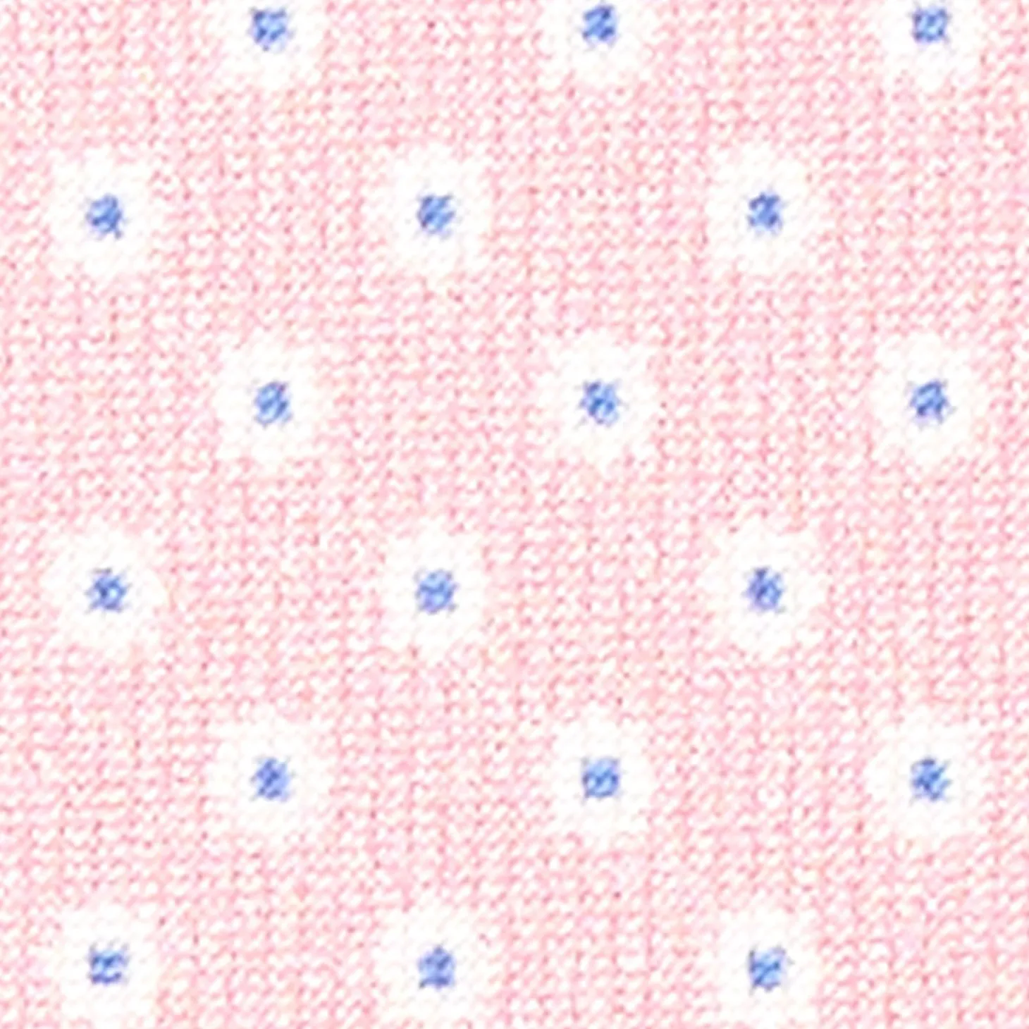 Pink Sartorial Classic Silk Tie - Small Flower Pattern