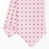 Pink Sartorial Classic Silk Tie - Small Flower Pattern