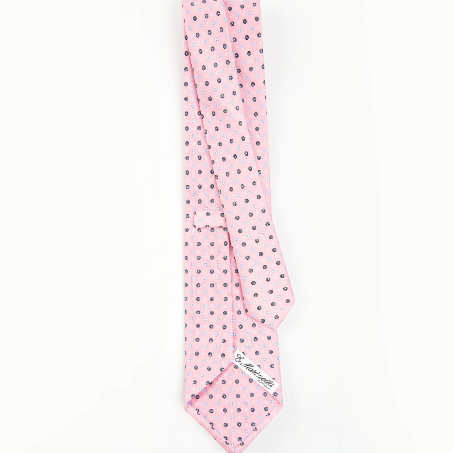 Pink Sartorial Classic Silk Tie - Small Flower Pattern