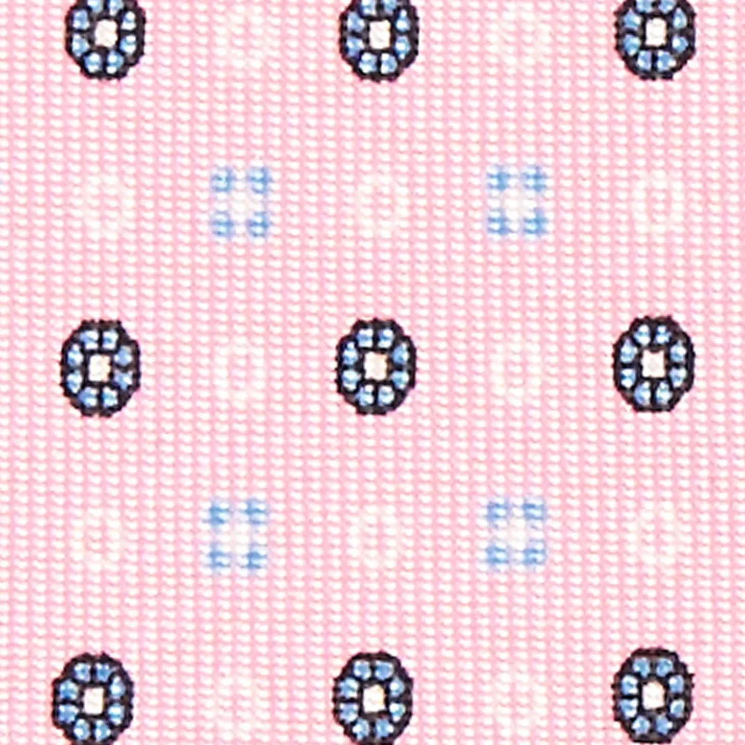 Pink Sartorial Classic Silk Tie - Small Flower Pattern