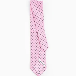 Pink Sartorial Classic Silk Tie - Small Flower Pattern