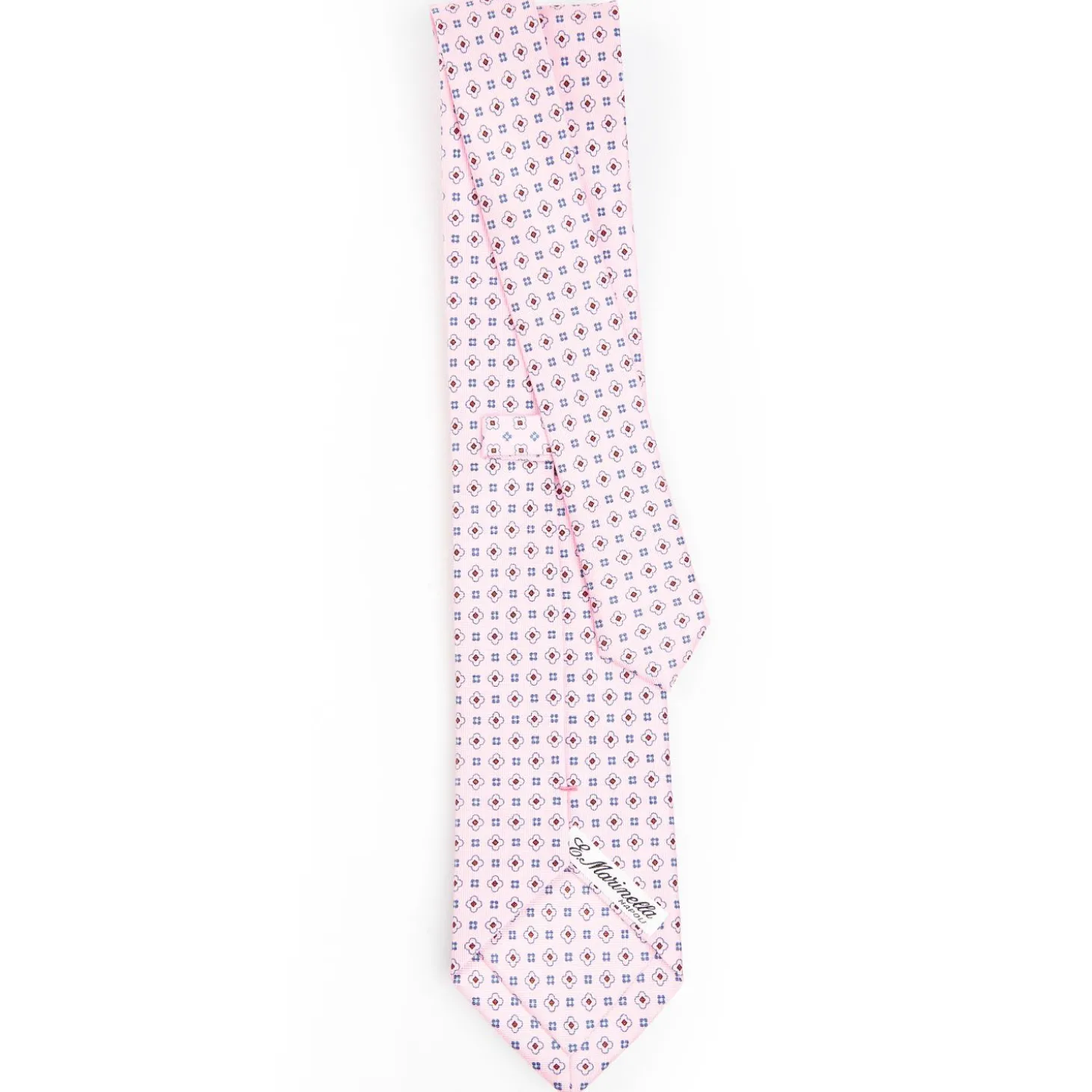 Pink Sartorial Classic Silk Tie - Small Flower Pattern