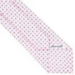 Pink Sartorial Classic Silk Tie - Small Flower Pattern