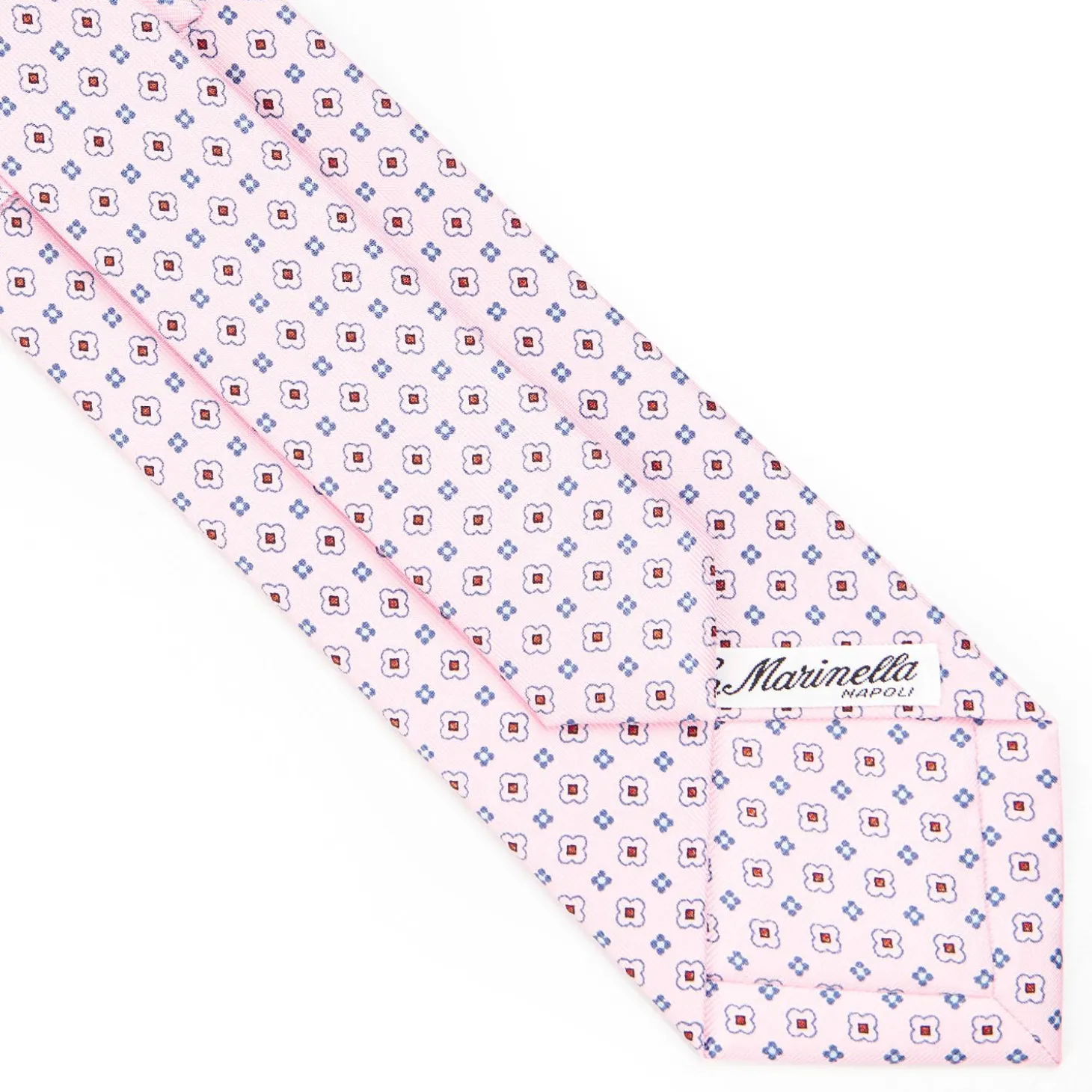 Pink Sartorial Classic Silk Tie - Small Flower Pattern