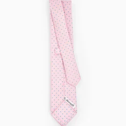 Pink Sartorial Classic Silk Tie - Small Flower Pattern